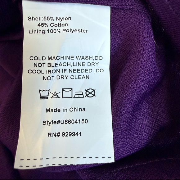 Suzanne Betro Lace Long Sleeve Purple V Neck Boho Evening Party Cocktail Dress M - Picture 13 of 16